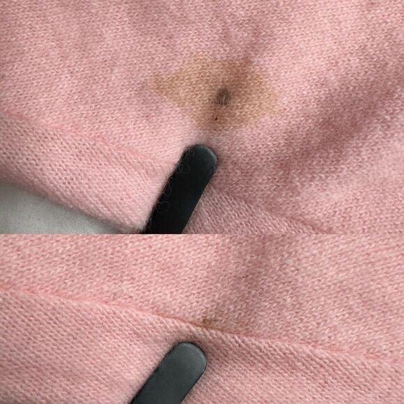 Vintage 80s/90s Marianna di Firenze Pink Lambswool Angora Floral Sweater Size M - Picture 11 of 11